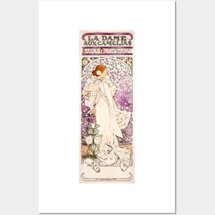 Vintage 1896 Art Nouveau Illustration/Painting of a Woman Among Stars Posters and Art